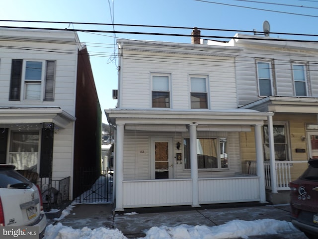 view of front of home with a porch