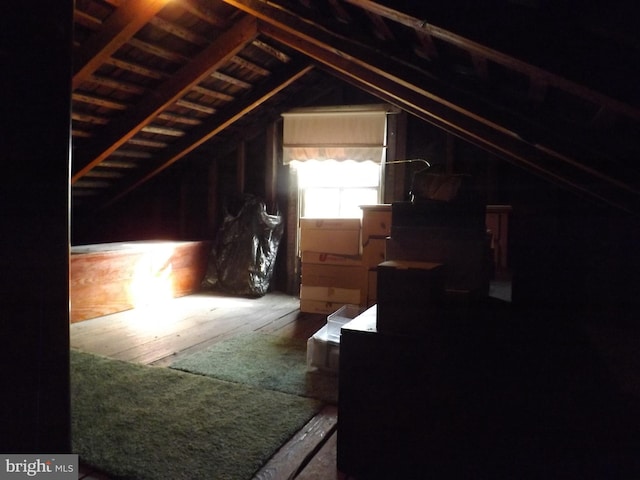 view of attic