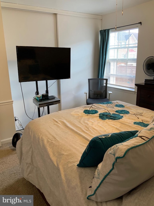 view of carpeted bedroom