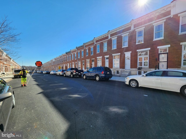 view of street with traffic signs