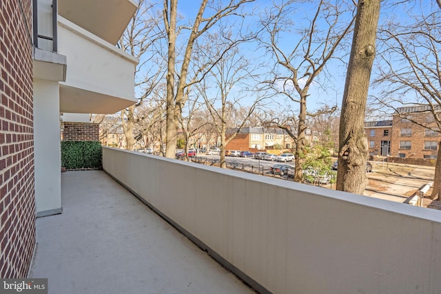 balcony with a residential view