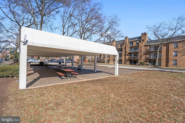 view of community with a gazebo