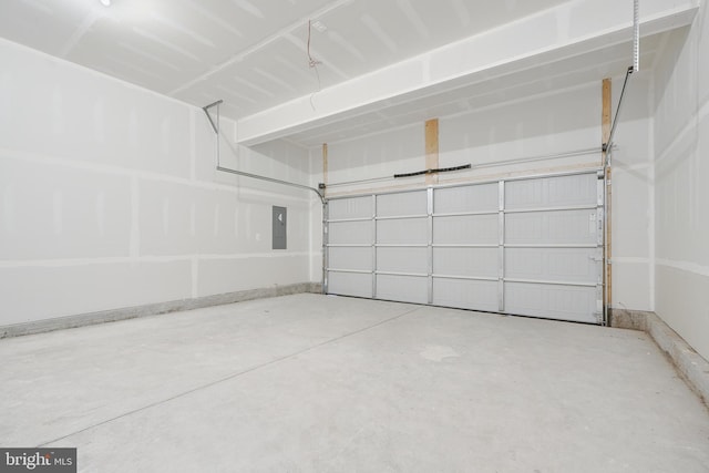 garage with electric panel