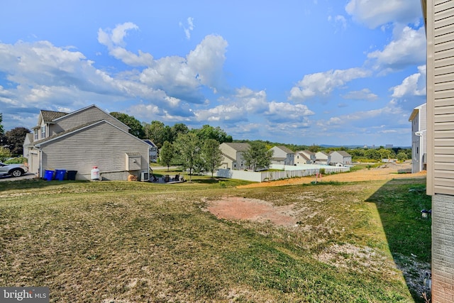 view of yard with a residential view