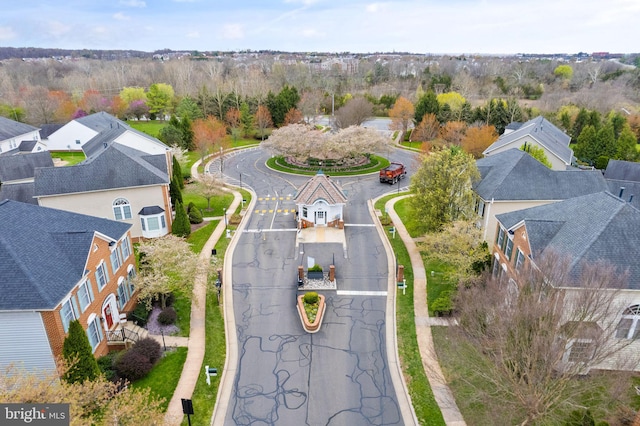 aerial view featuring a residential view