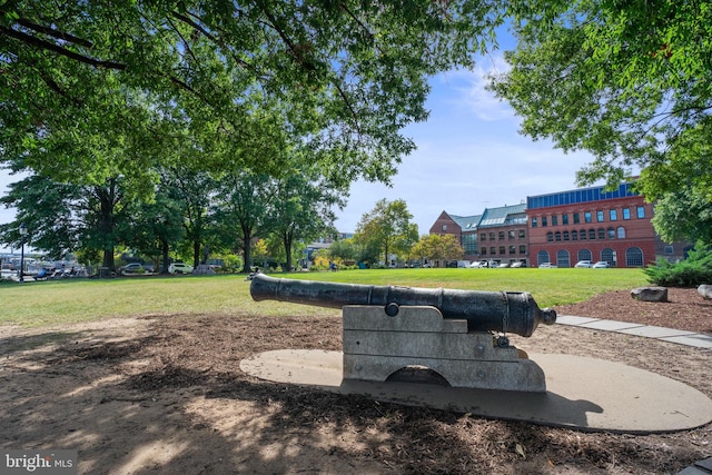 view of community with a lawn