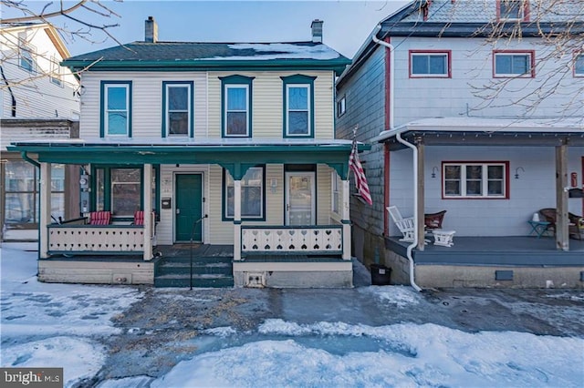 view of front of house with a porch