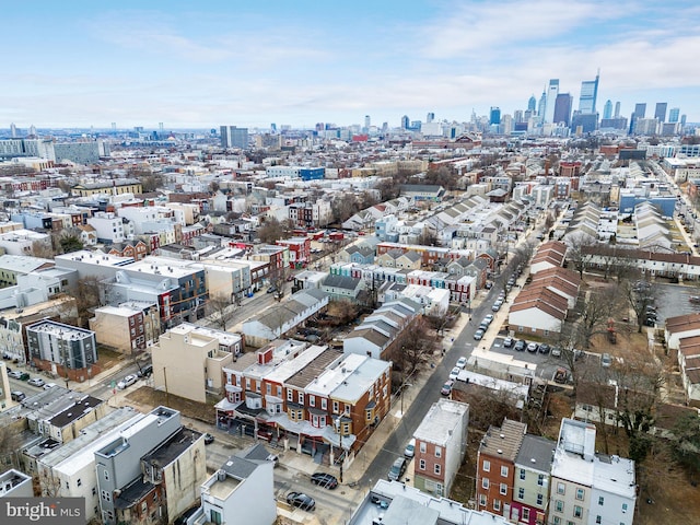 aerial view with a view of city