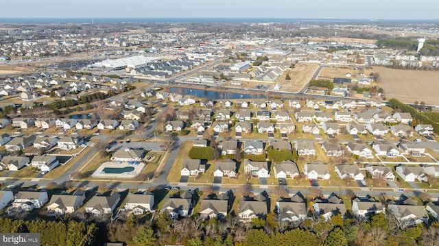 aerial view featuring a residential view