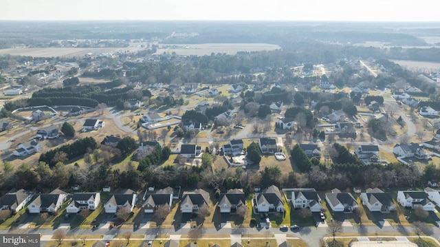 bird's eye view featuring a residential view