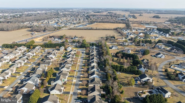 aerial view with a residential view