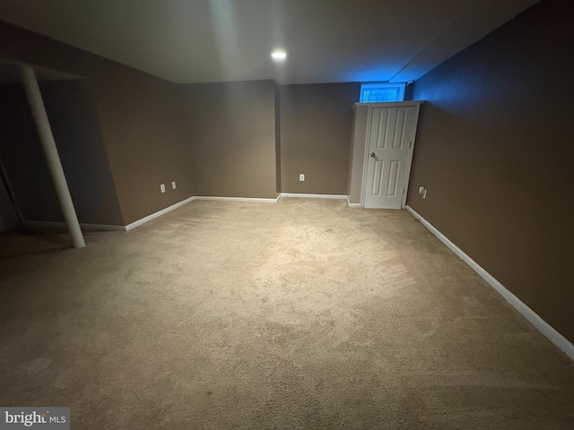 5716 Willowton Ave, Baltimore, MD 21239 - finished basement featuring baseboards and carpet floors
