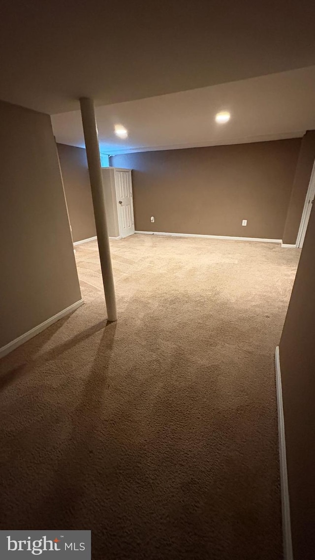 5716 Willowton Ave, Baltimore, MD 21239 - finished below grade area with carpet and baseboards