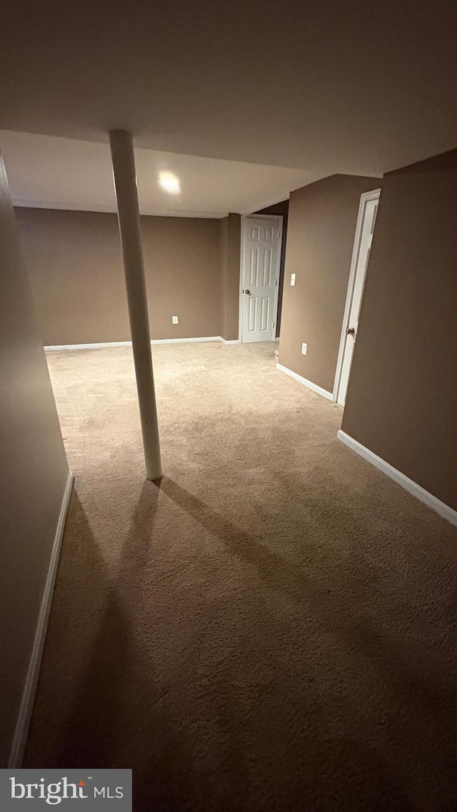 5716 Willowton Ave, Baltimore, MD 21239 - finished basement with carpet flooring and baseboards