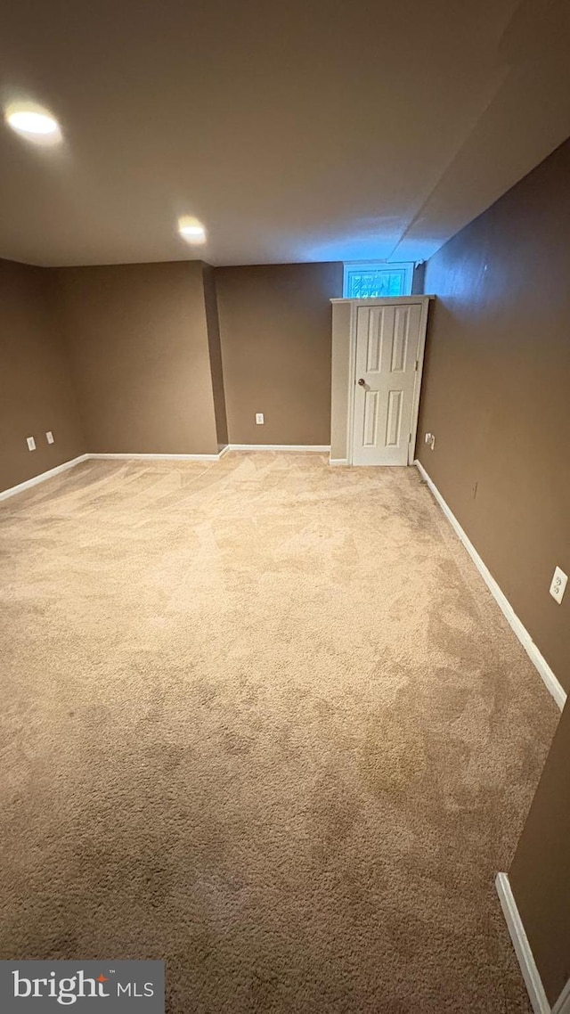5716 Willowton Ave, Baltimore, MD 21239 - finished basement featuring carpet floors and baseboards