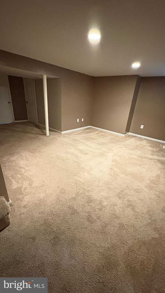 5716 Willowton Ave, Baltimore, MD 21239 - finished basement featuring baseboards and carpet floors