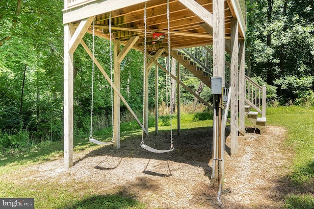 view of jungle gym