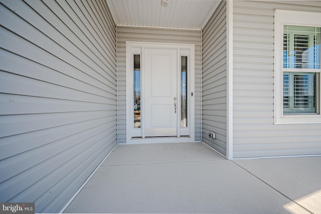 view of doorway to property