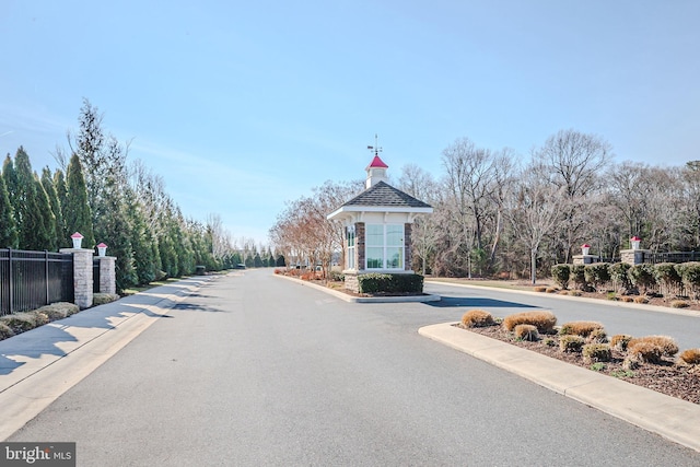 view of street with curbs and sidewalks