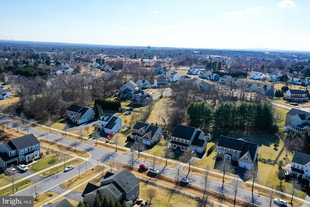 birds eye view of property featuring a residential view