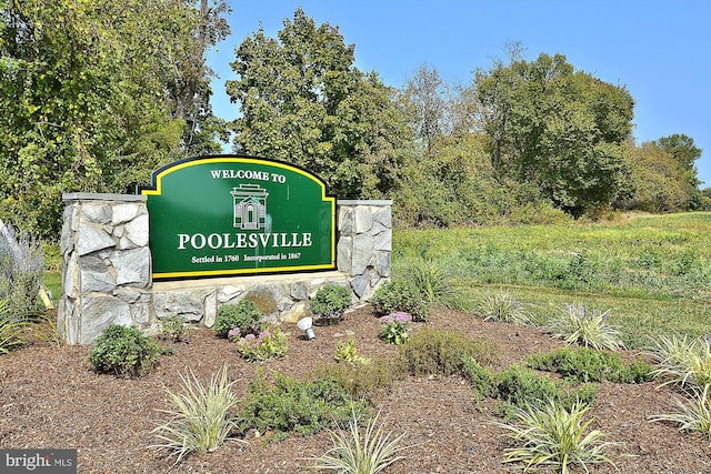 view of community sign