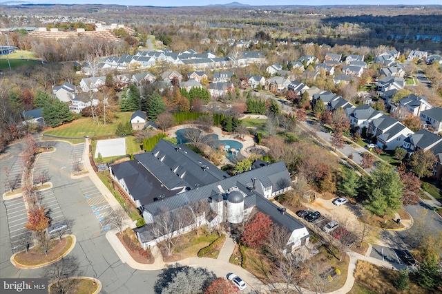 drone / aerial view featuring a residential view