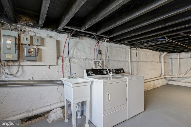 laundry room featuring laundry area and separate washer and dryer