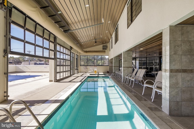 pool featuring a patio area