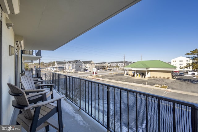 balcony with a residential view