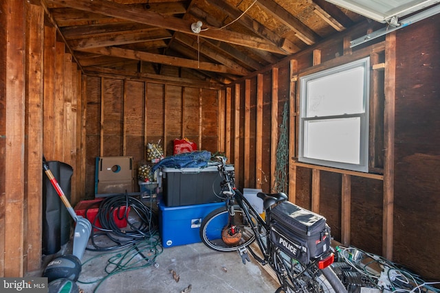 storage room featuring a garage