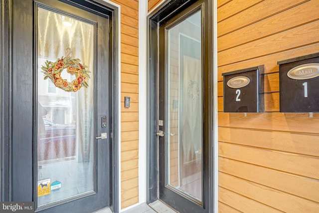 view of doorway to property