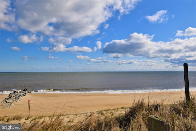 property view of water with a view of the beach