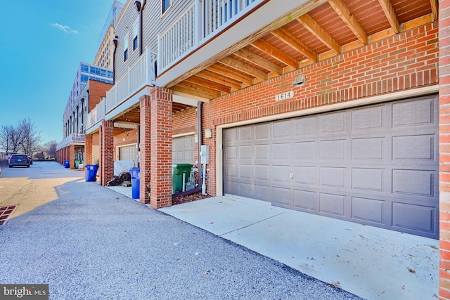 garage with driveway