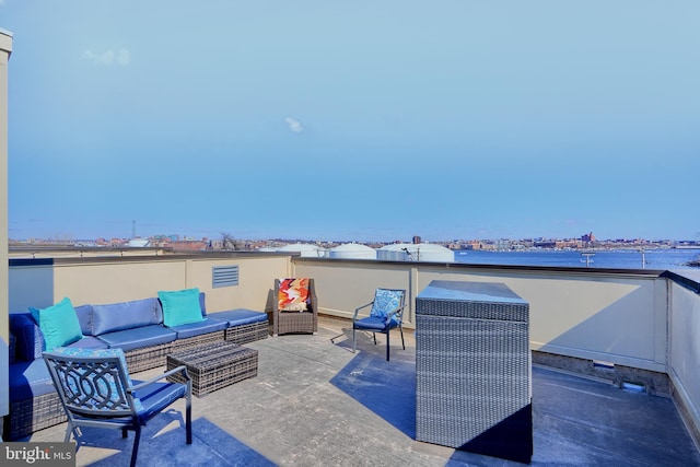 view of patio featuring an outdoor living space