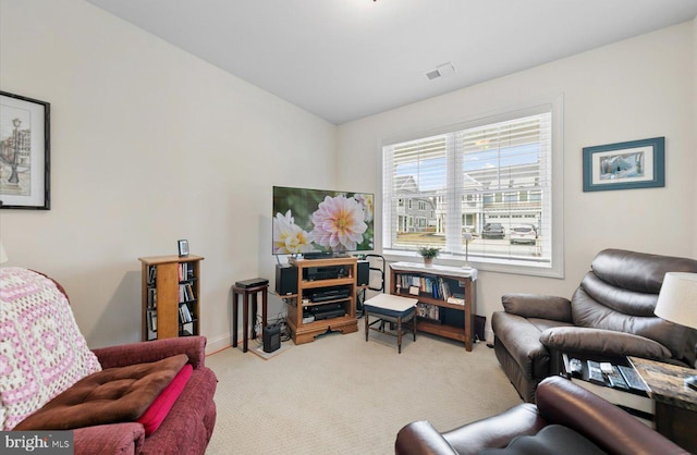 view of carpeted living room