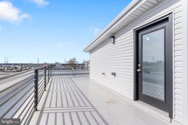 view of patio / terrace with a balcony