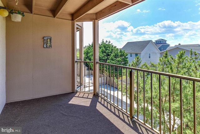 balcony with a residential view