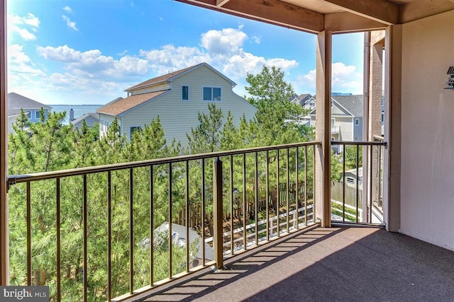 balcony with a residential view