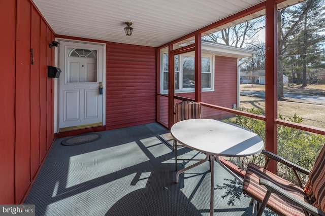 view of sunroom