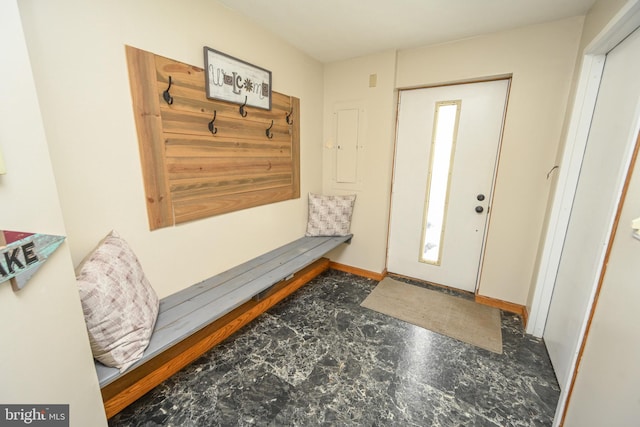 mudroom featuring baseboards