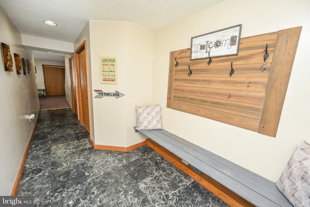 mudroom with baseboards