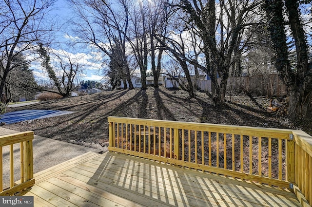 deck with fence