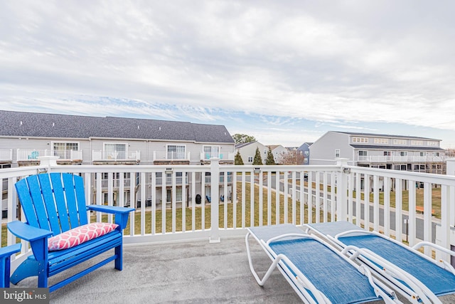 balcony with a residential view