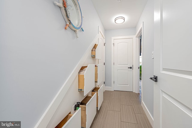 entryway with baseboards