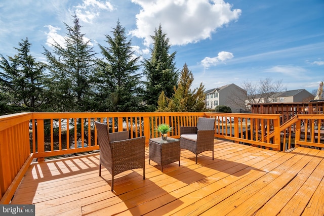 view of wooden terrace