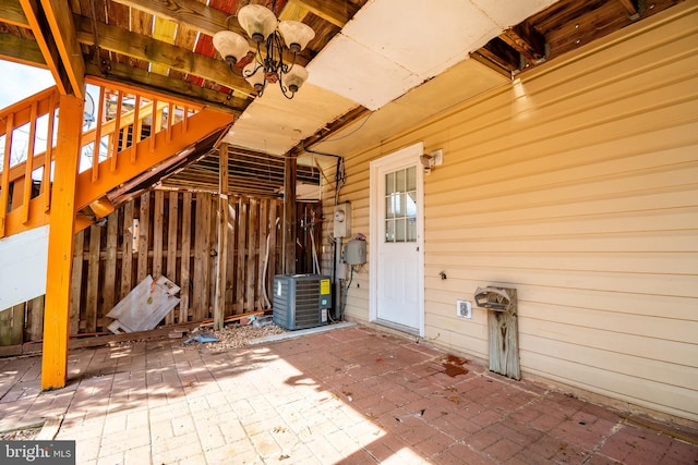 view of patio with cooling unit