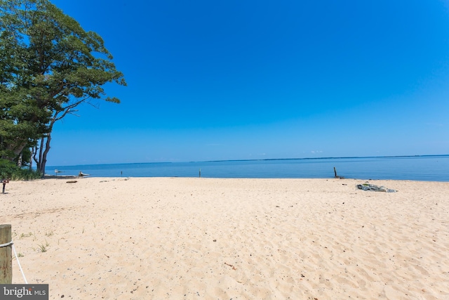 water view with a view of the beach