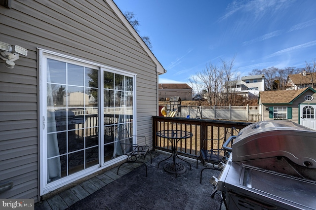 balcony with grilling area