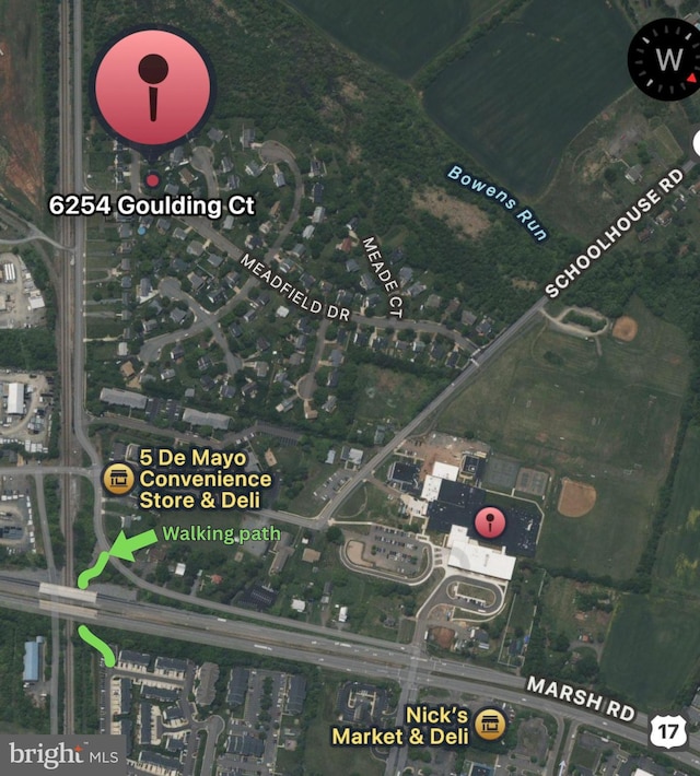 6254 Goulding Ct, Bealeton, VA 22712 - aerial view of property's location