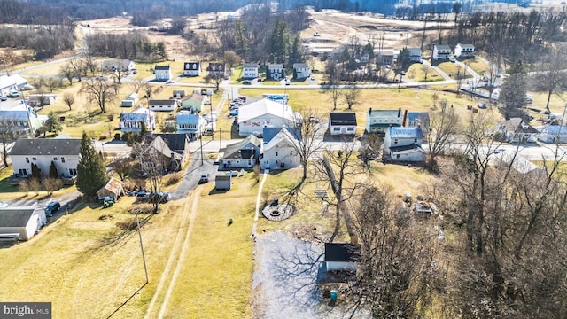 aerial view with a residential view